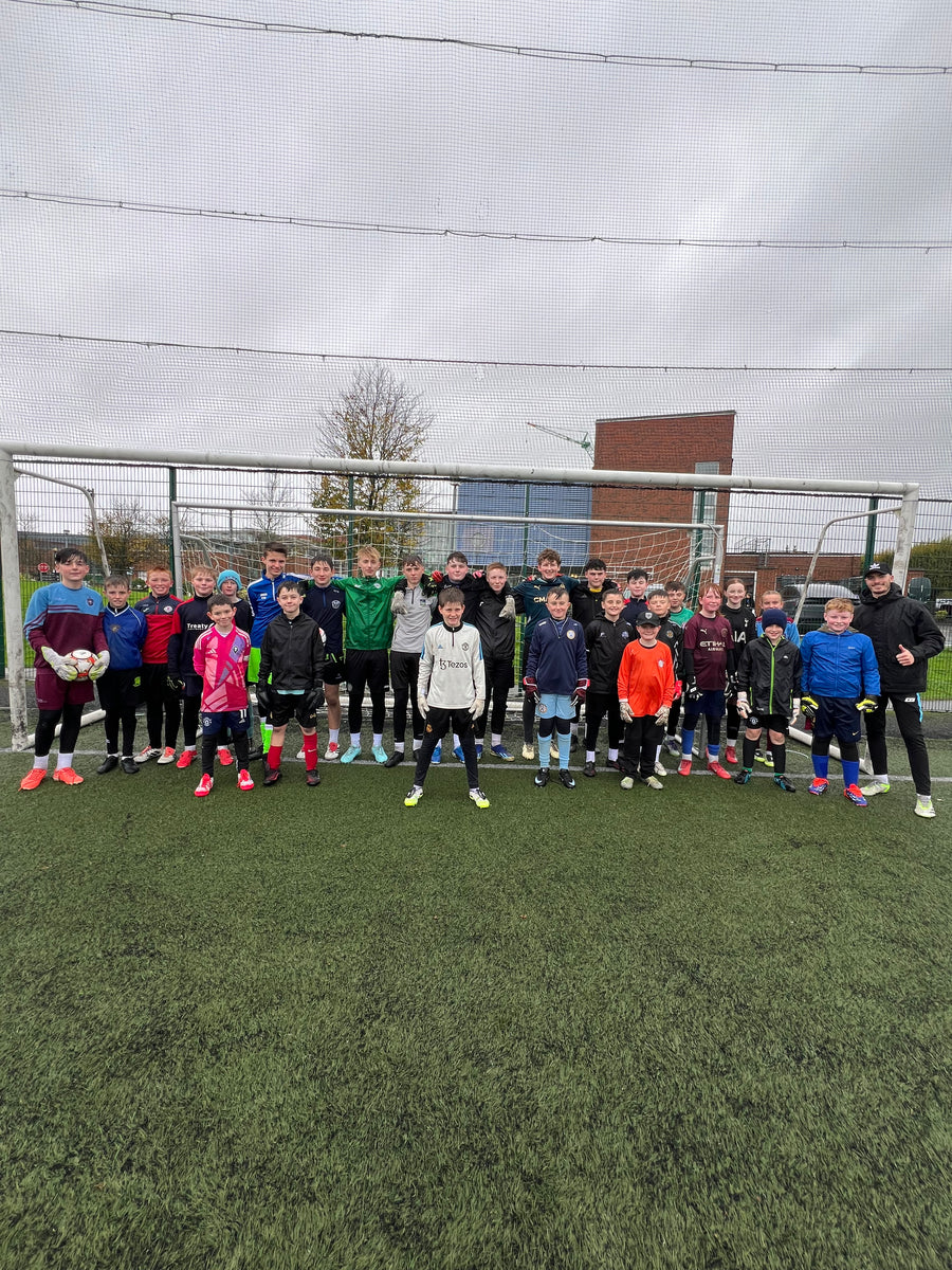 Small group of goalkeepers at a GKA camp